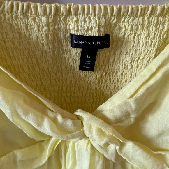 Banana Republic Yellow Baby Doll Top (Small) - Picture 2 of 4